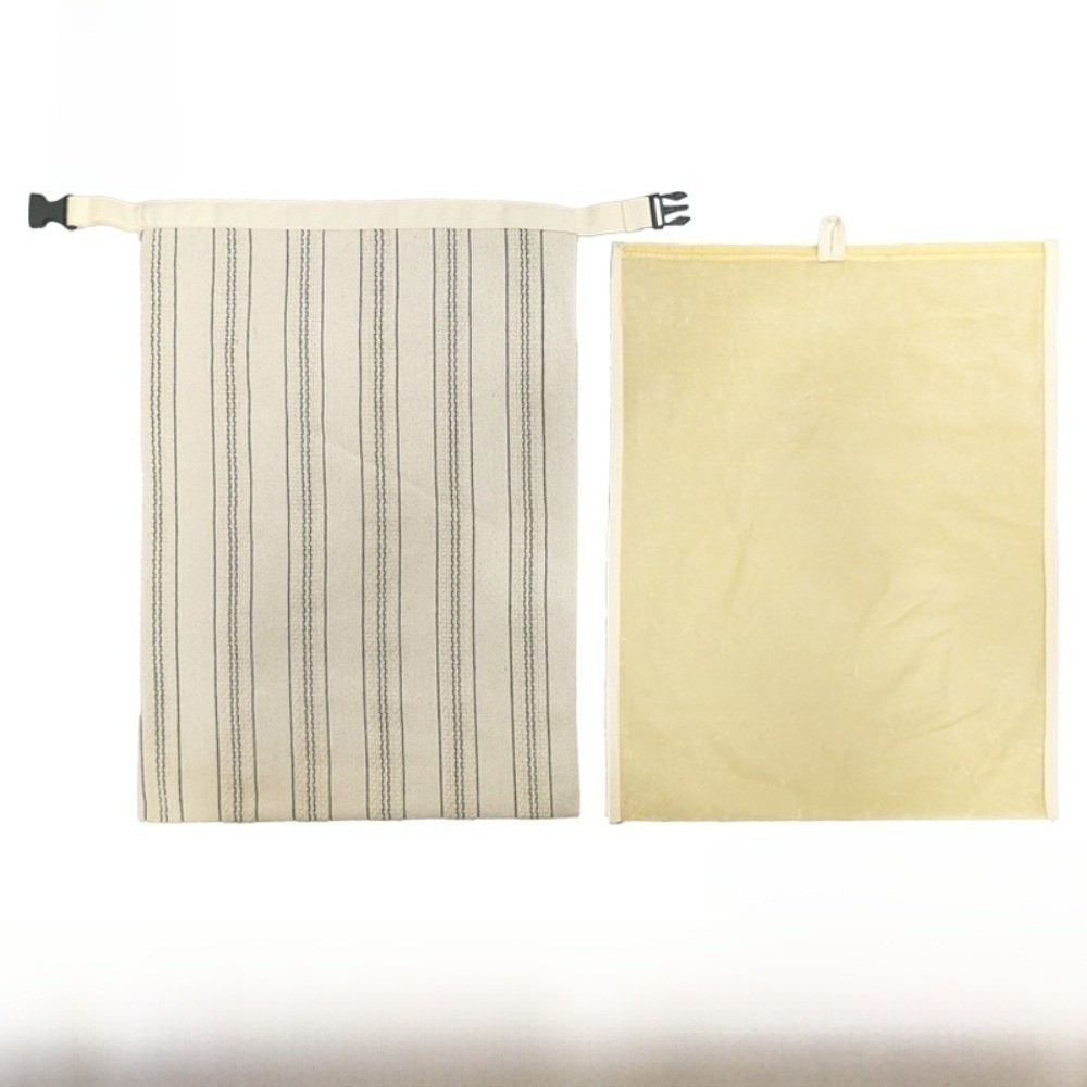 Beeswax Wrap Reusable - 再利用可能な蜜蝋パン袋 蜜蝋コーティングされたオーガニックリネン 再利用可能な食品包装袋 気密設計 大容量