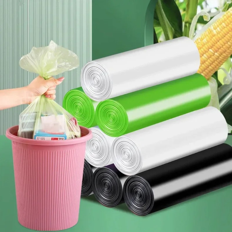 Biodegradable Bin Liner - 100 個分解可能なゴミ袋生分解性ゴミ袋分類された使い捨てクリーニングキッチンデンプン環境に優しい