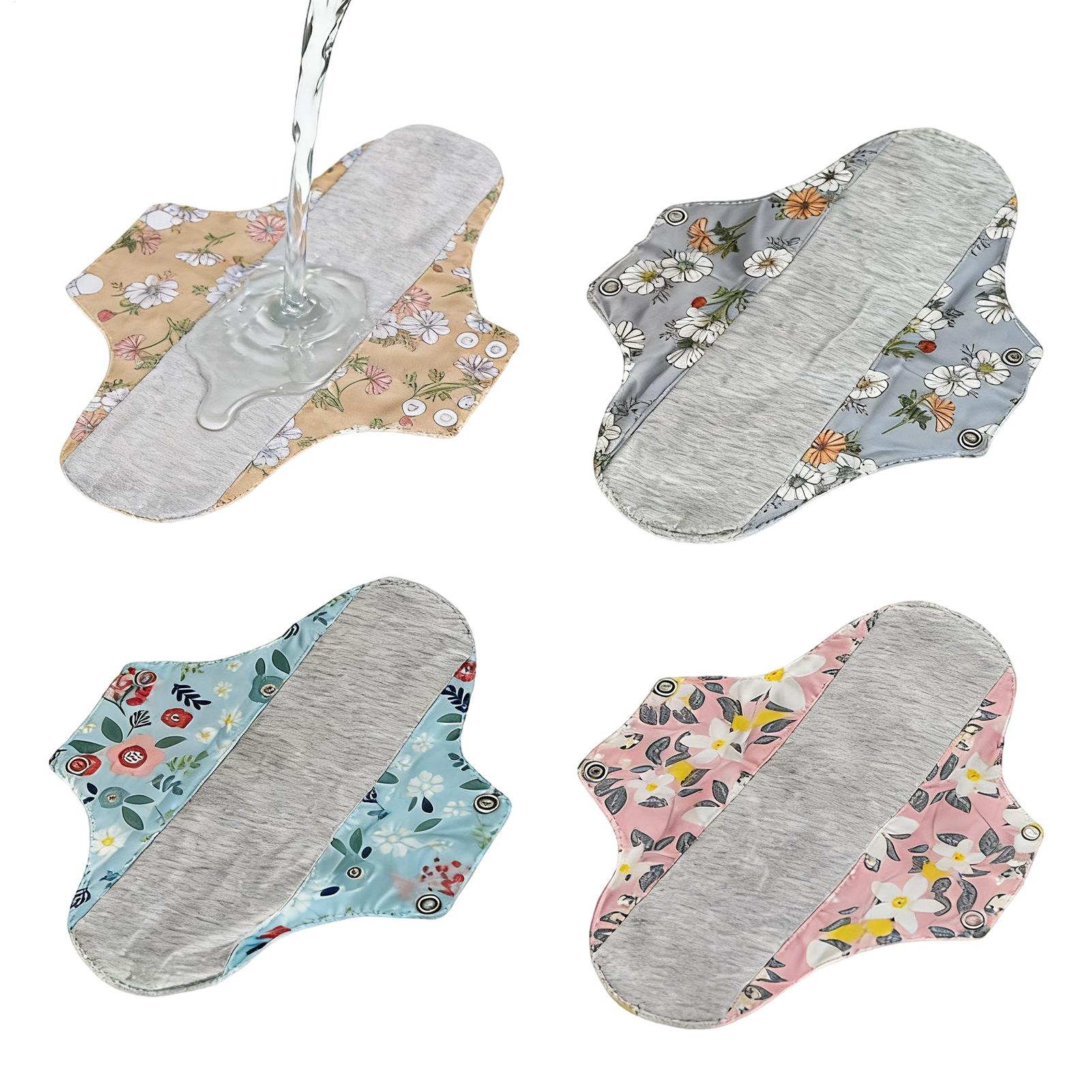 サニタリーパッド 4枚入り 再利用可能 漏れ防止 サニタリー - Cloth Pad Reusable のレビューと価格